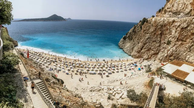 Pristine beaches, ancient Lycian ruins and Düden Waterfalls. Private gulet and yacht cruises to hidden coves available.