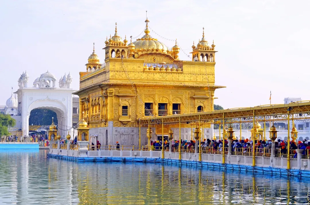 Golden Temple, Amritsar — illuminated shrine reflected in the holy tank