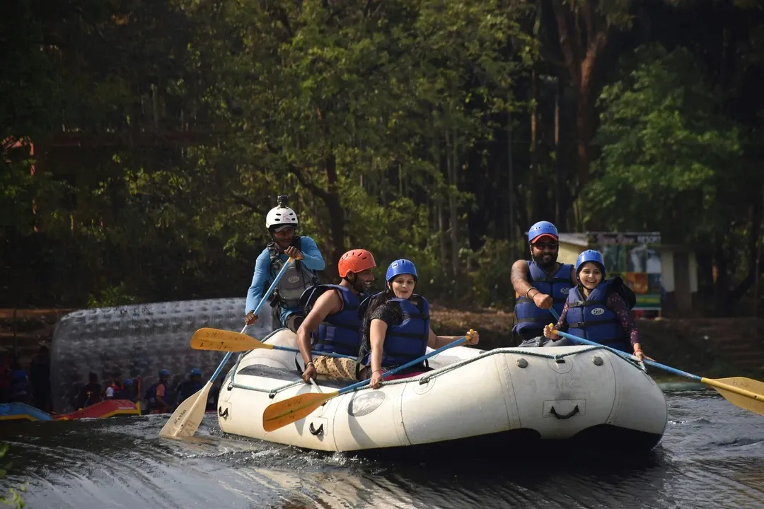 River scene with lush banks in Dandeli