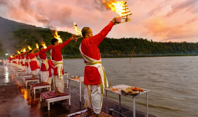 Ganga Aarti and yoga retreats. Bungee jumping and white-water rafting