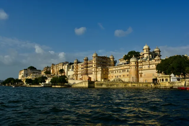 Romantic boat rides on Lake Pichola. Palaces reflected in still waters—magic hour photography sorted